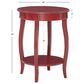 Linon Home Decor Rainbow Round Side Table in Red, , large