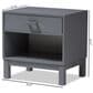 Baxton Studio Deirdre 1-Drawer Nightstand in Grey, , large