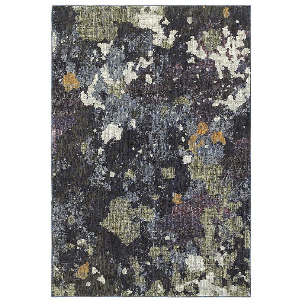Oriental Weavers Evolution 8029A 6"7" x 9"6" Navy Area Rug, , large