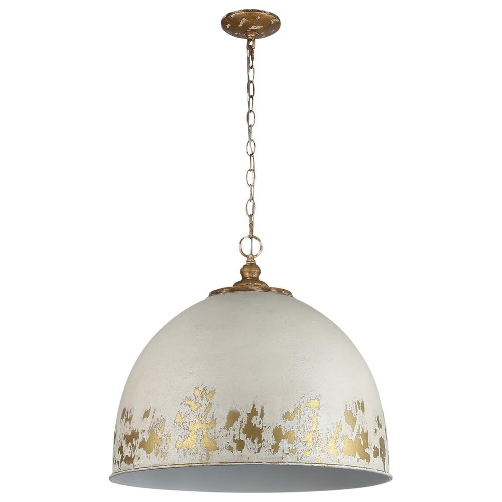 Golden Lighting Alison 5-Light Pendant with Antique Ivory Shade in Vintage Gold, , large