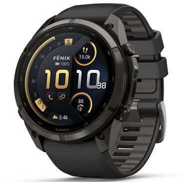Garmin fenix 9 Pro inReach Smartwatch 51mm Carbon Gray DLC Titanium with Black and Pebble Gray Silicone Band, , large