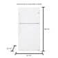 GE Appliances 21.2 Cubic Feet Top Freezer Refrigerator in White, , large