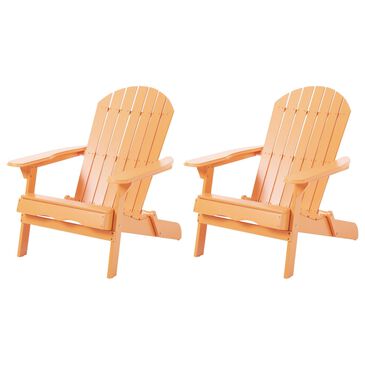 Noble House Malibu Adirondack Chair in Tangerine (Set of 2), , large