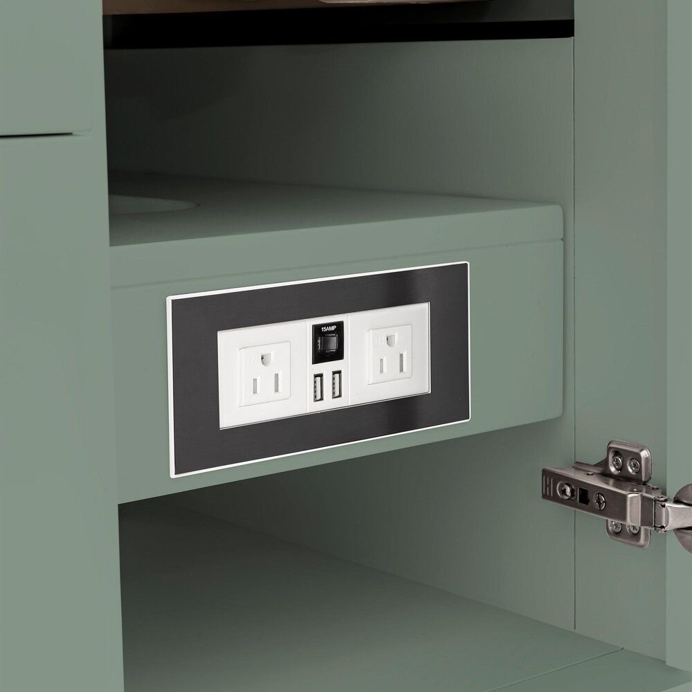 James Martin Vanities Breckenridge 48&quot; Single Bathroom Vanity in Bright White with 3 cm Arctic Fall Solid Surface Top and Rectangular Sink, , large