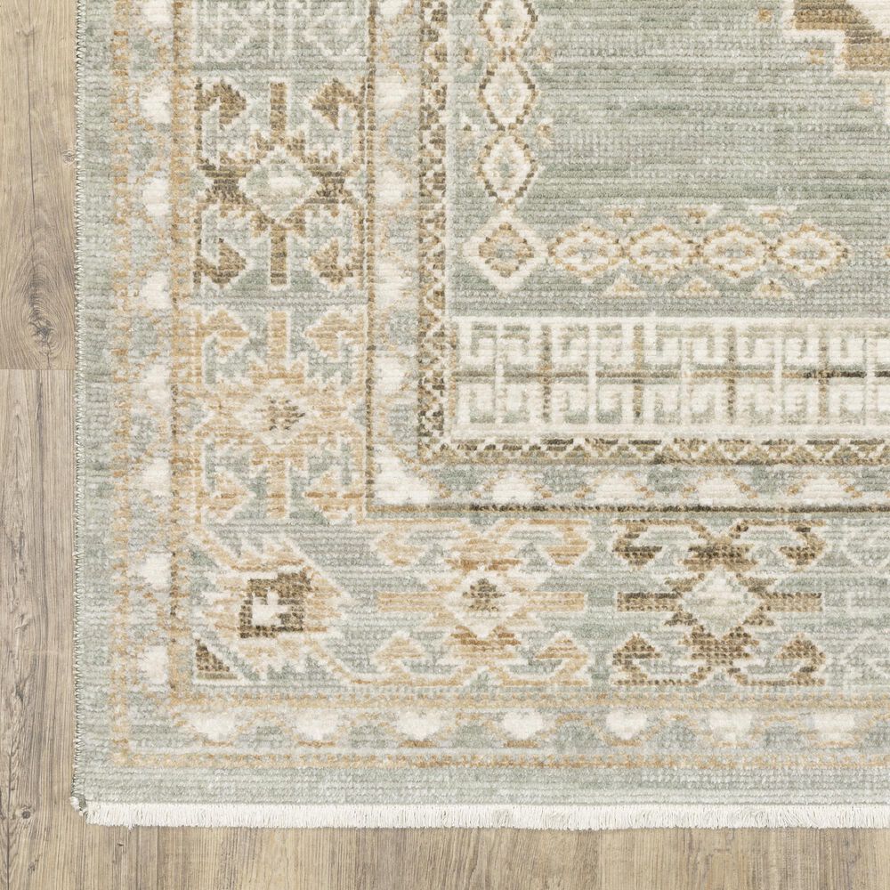 Oriental Weavers Lola LLA04 Brown and Blue 6'7" x 10' Area Rug, , large