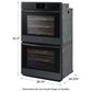 Samsung 30" Double Electric Wall Oven with Convection and Steam Cook in Matte Black Steel, , large