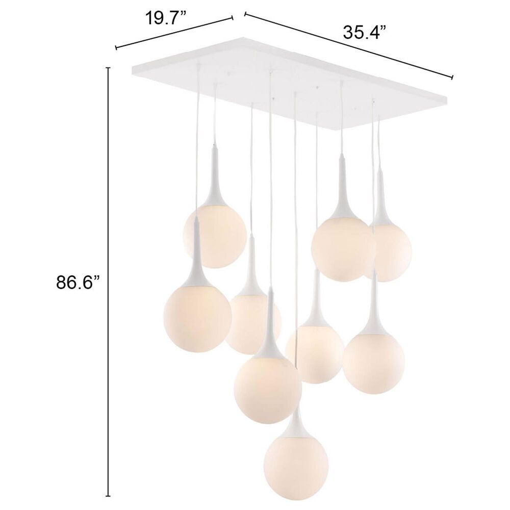 Zuo Modern Epsilon Ceiling Lamp in White, , large