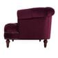 Jennifer Taylor Home La Rosa Victorian Chesterfield Loveseat in Burgundy, , large