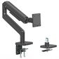 Manhattan Mechanical Spring Single Monitor Desk Mount in Black, , large