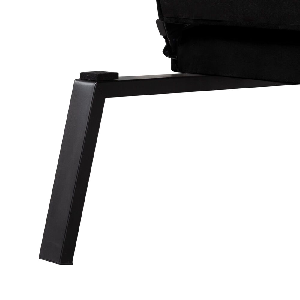 HOMLUX 65" Futon Sleeper Sofa Bed with Adjustable Backrest and Cup Holders in Black, , large