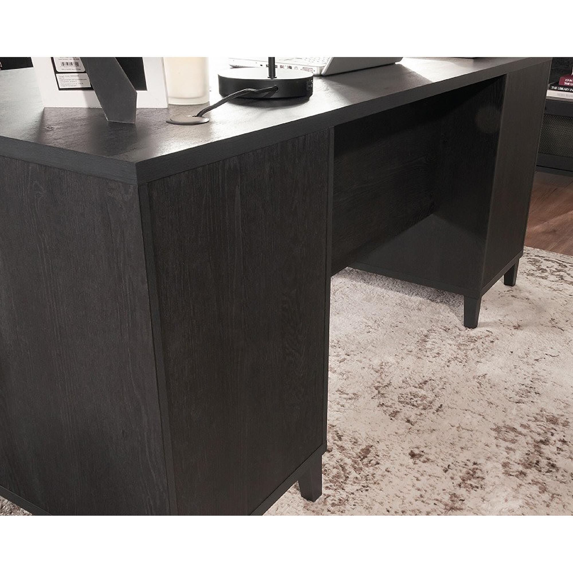 Sauder Tiffin Line Executive Desk in Raven Oak