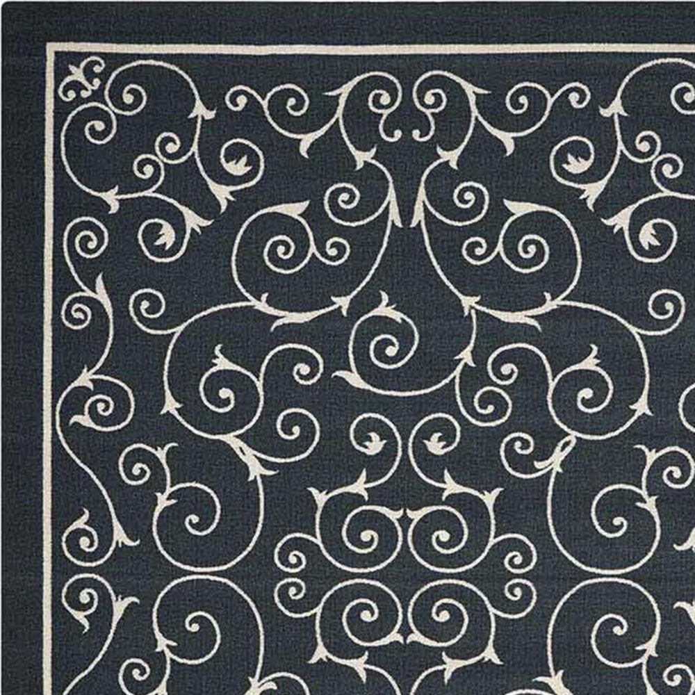 Nourison Home and Garden RS019 7&#39;9&quot; x 10&#39;10&quot; Black Area Rug, , large