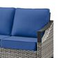Sunwell Garden 32"H 3-Seater Outdoor Sofa with Curved Navy Cushions in Gray, , large
