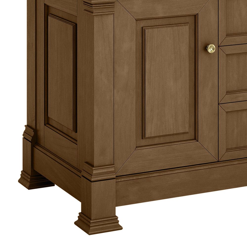 James Martin Vanities Brookfield 36" Single Bathroom Vanity in Honey Oak with 3 cm Victorian Silver Quartz Top and Rectangular Sink, , large