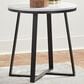 Pacific Landing Hugo Round End Table in Matte Black and White, , large
