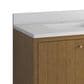 James Martin Hudson 36" Single Bathroom Vanity in Honey Oak with Single Hole 3 cm White Zeus Silestone Top and Rectangular Sink, , large