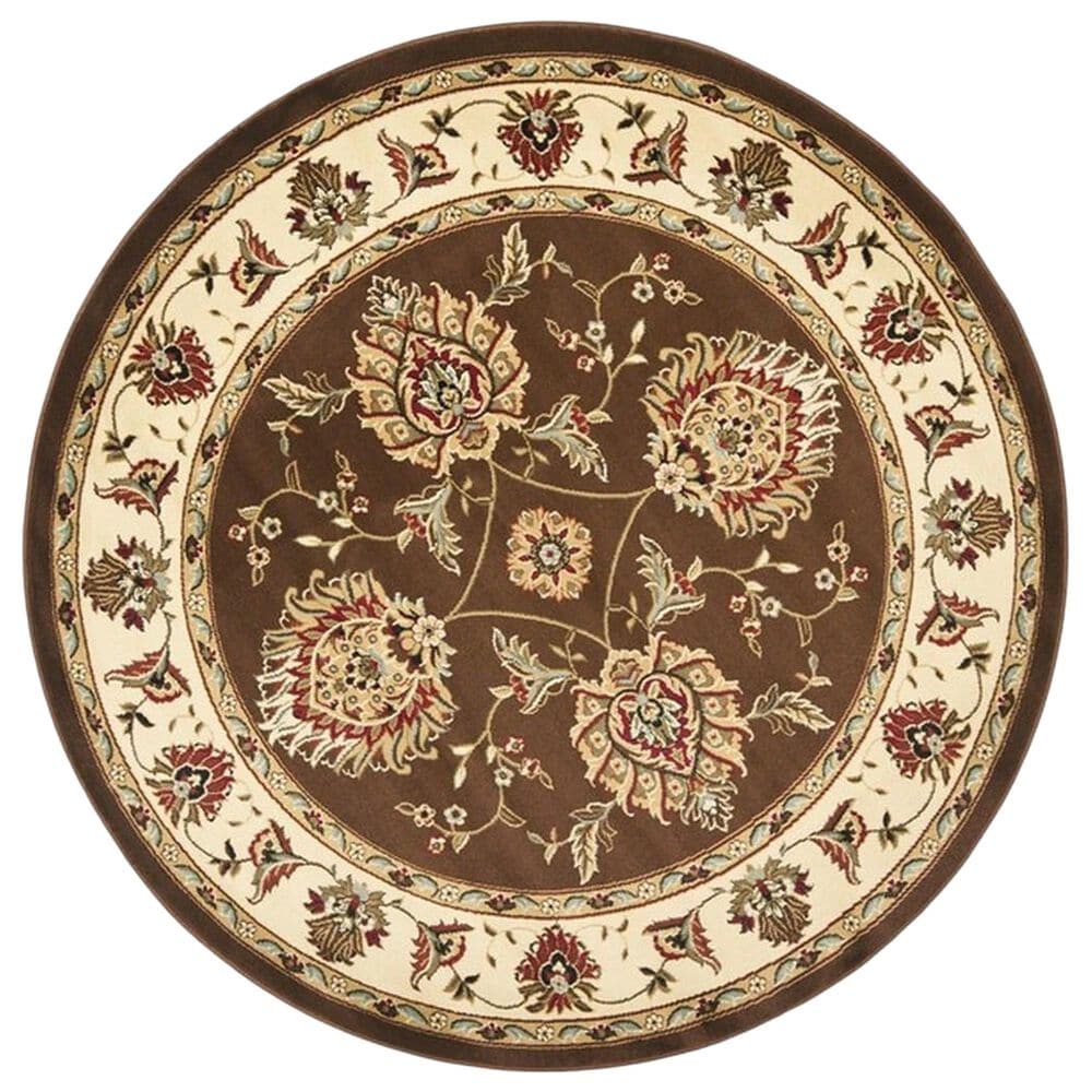 Safavieh Lyndhurst LNH555 5"3" Round Brown and Ivory Area Rug, , large
