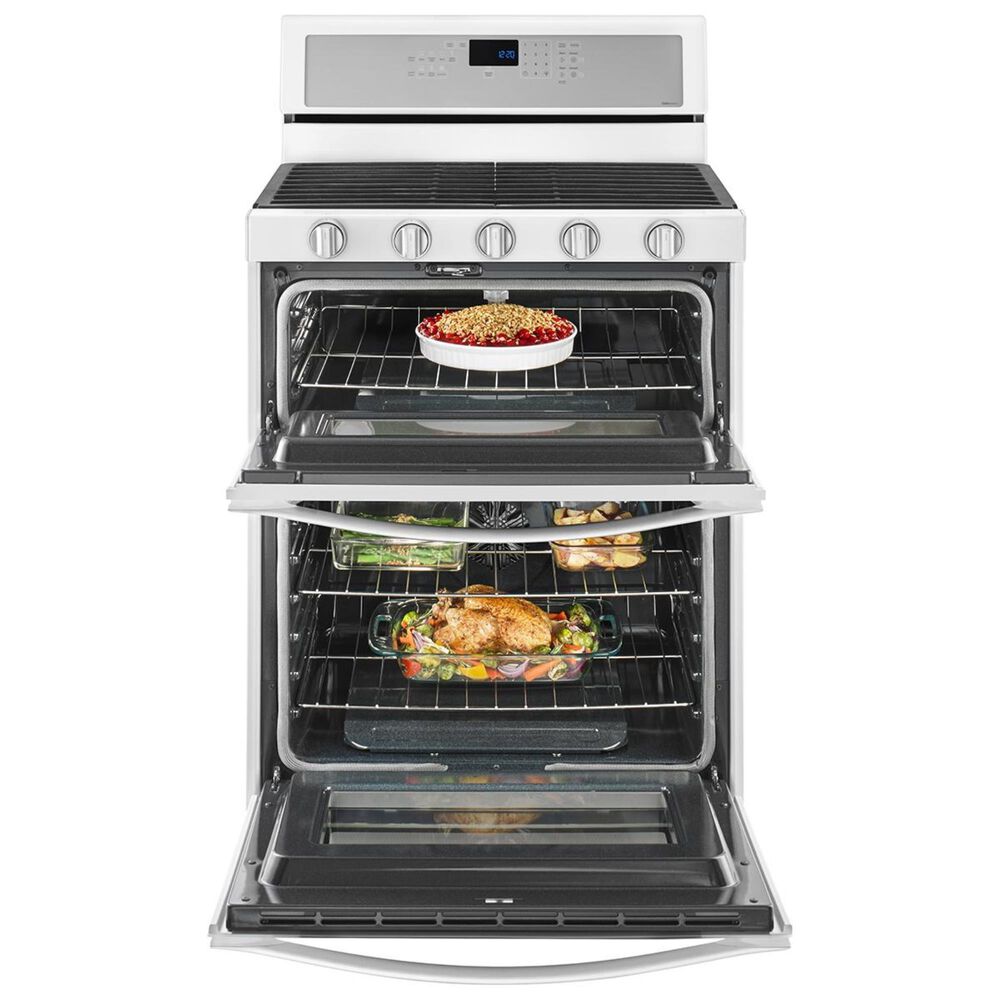 Whirlpool 6.0 Cu. Ft. Gas Double Oven Range with Center Oval Burner in White, , large