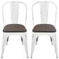 Lumisource Oregon Stackable Dining Chair in Esoressi/Vintage White (Set of 2), , large