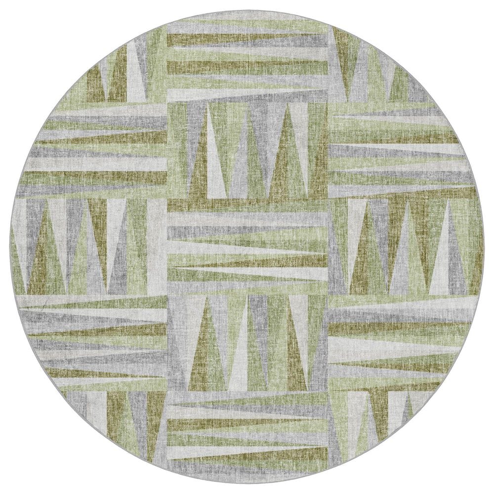 Dalyn Rug Company Lorenzo LN2 Green 8" Round Area Rug, , large