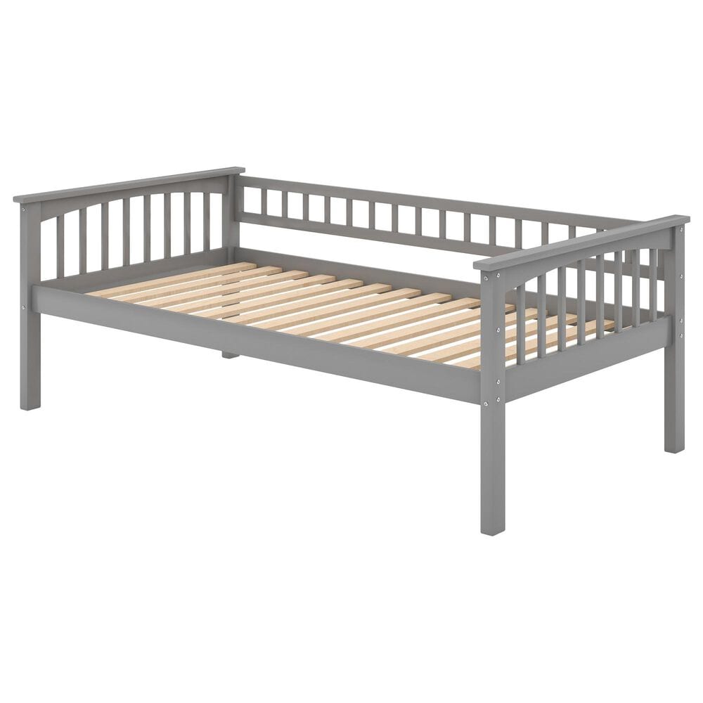 Hearth and Haven Twin over Twin Convertible Bunk Bed with Drawers in Gray, , large