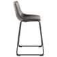 Lumisource Duke Fixed-Height Counter Stool with Grey Cushion in Black, , large