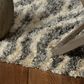 Kas Oriental Rugs Merino Waves 5"3" x 7"7" Charcoal Area Rug, , large