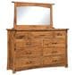 Other Jack and Jill Rectangular Mirror for 9-Drawer Dresser in Rustic Hickory Cappuccino, , large