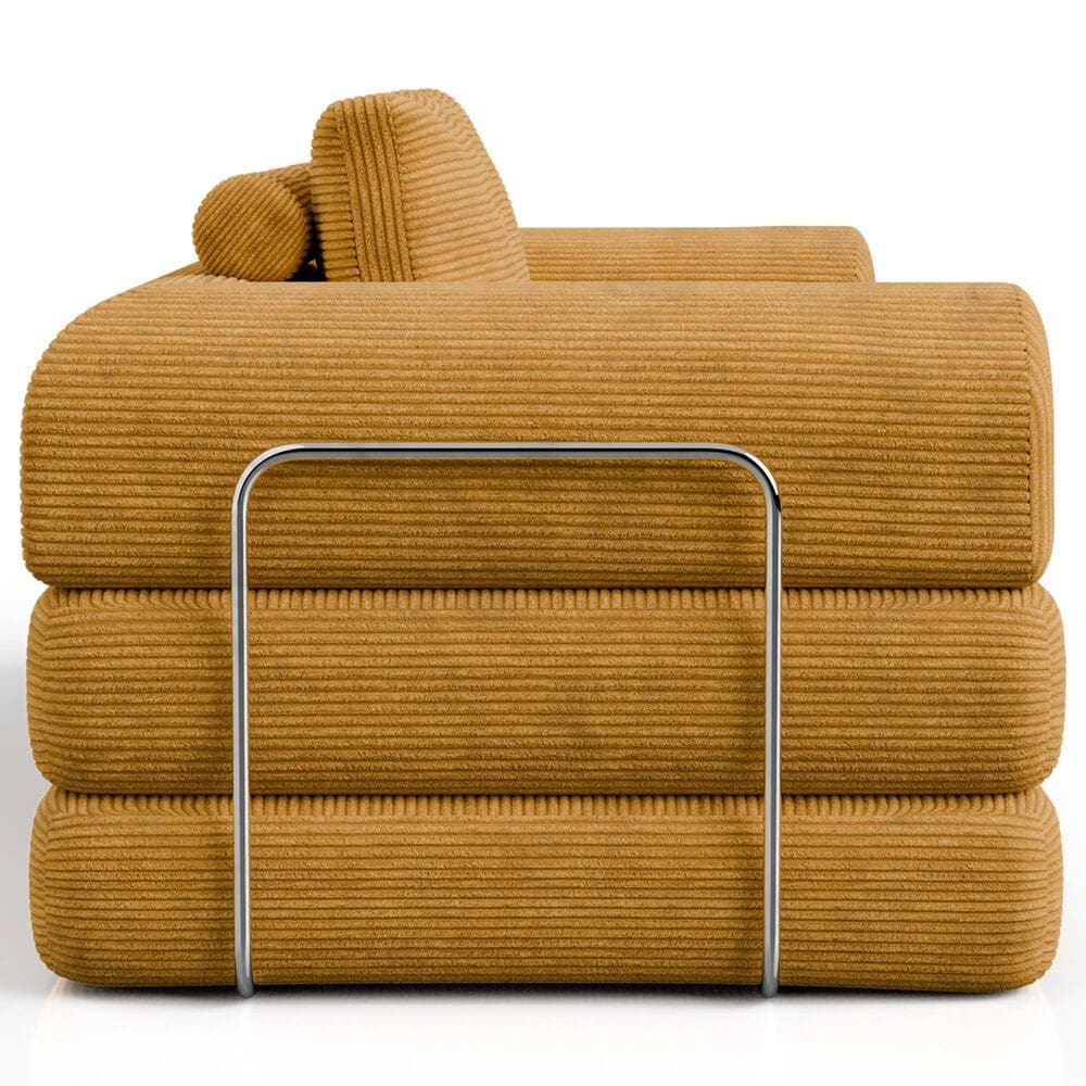 Furniture of America Ellis Stationary Modular Customizable Space-Saving Sofa in Yellow, , large
