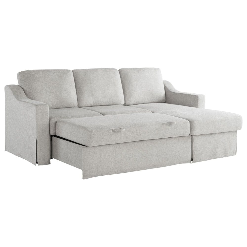 Lifestyle Solutions Haddington Stationary Convertible Sofa with Chaise in Linen, , large
