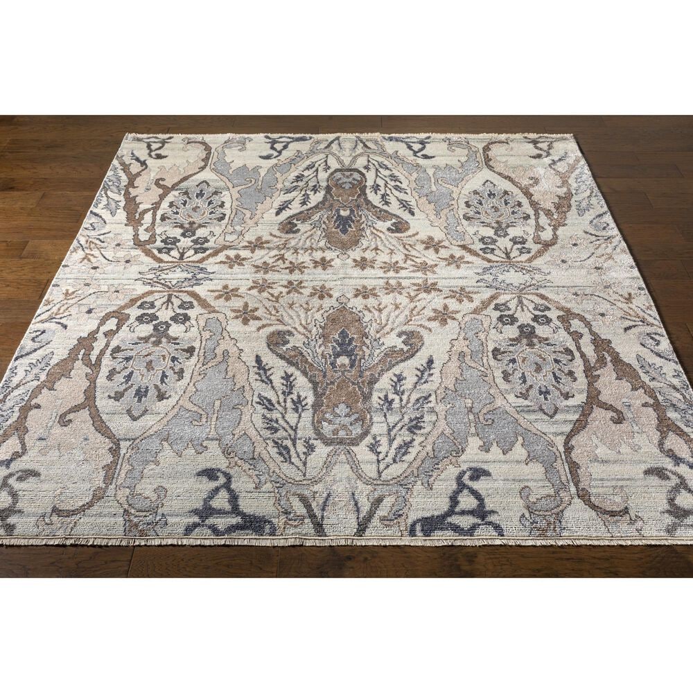 Surya Kushal 8&#39; x 10&#39; Silver Gray, Off White, Gray, Taupe and Ivory Area Rug, , large