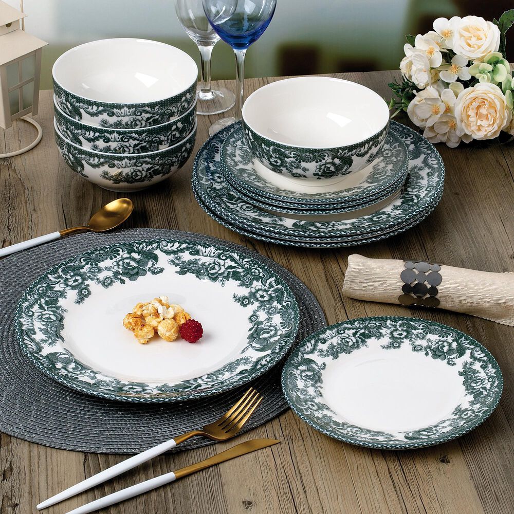 Gifts Plus Montana 12-Piece Dinnerware Set in Green, , large