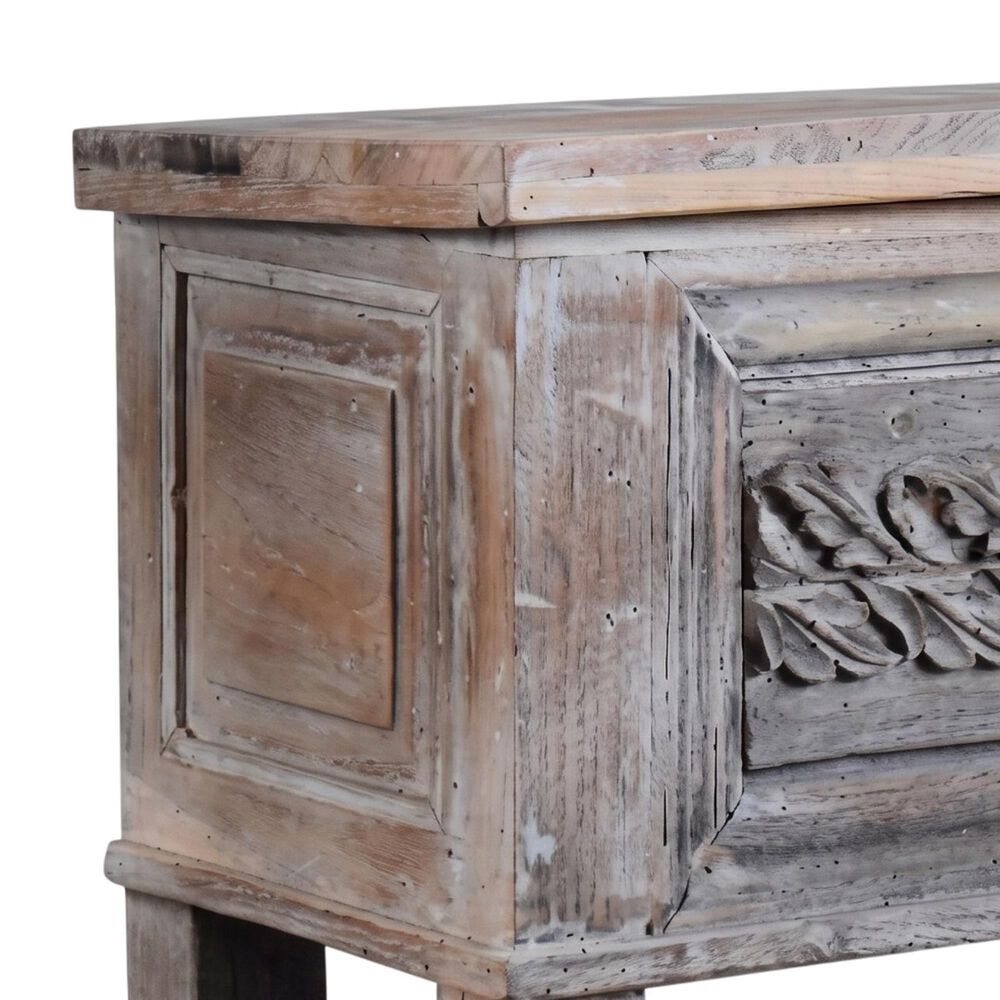 Jaipur Home One of a Kind Old World Treasure Storage Trunk in Brown and weathered Grey, , large