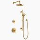 Kohler Awaken Showering Kit in Vibrant Brushed Moderne Brass, , large
