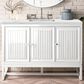 James Martin Vanities Athens 48" Single Bathroom Vanity in Glossy White with 3 cm Ethereal Noctis Quartz Top and Rectangular Sink, , large
