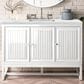 James Martin Vanities Athens 48" Single Bathroom Vanity in Glossy White with 3 cm Ethereal Noctis Quartz Top and Rectangular Sink, , large