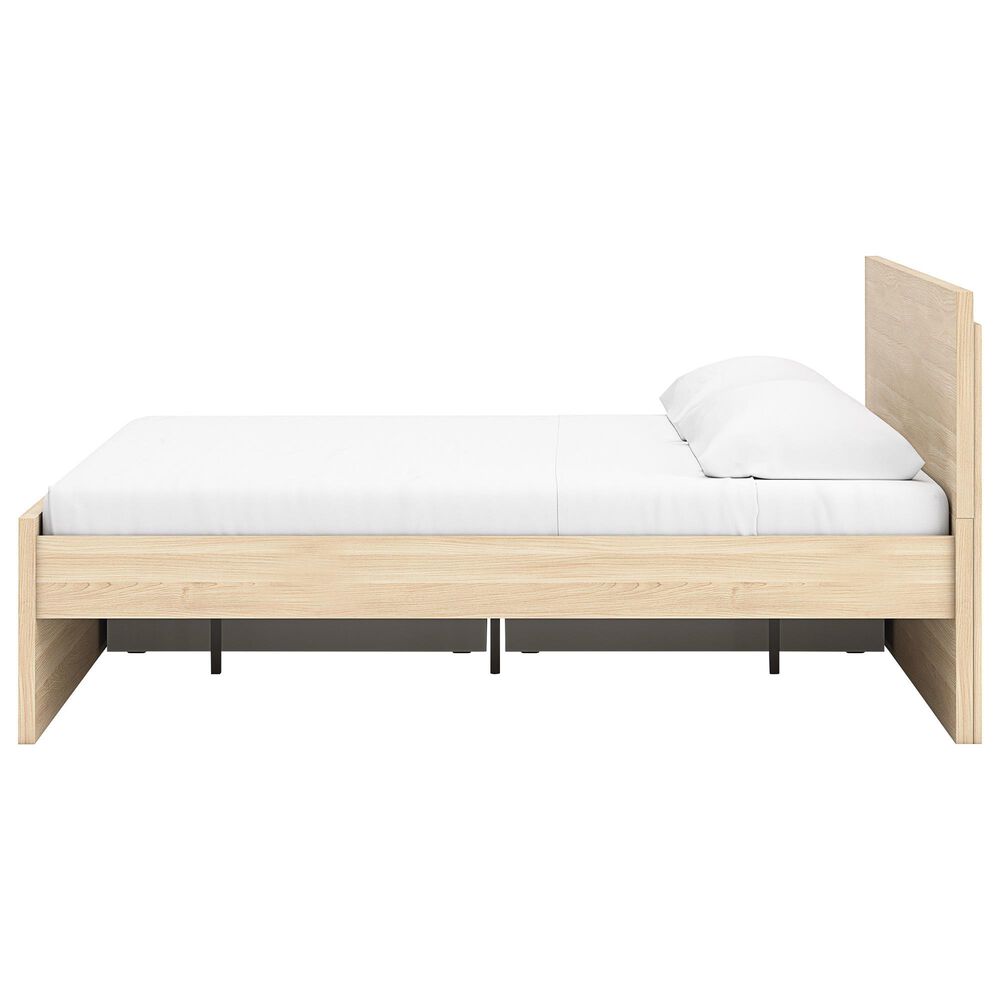 Ashley Onita King Panel Platform Bed with 1 Side Storage in Natural, , large