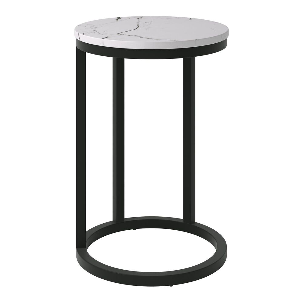 CorLiving Side Table in Black and White, , large