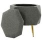 LumiSource Diamond Storage Ottoman in Green, , large