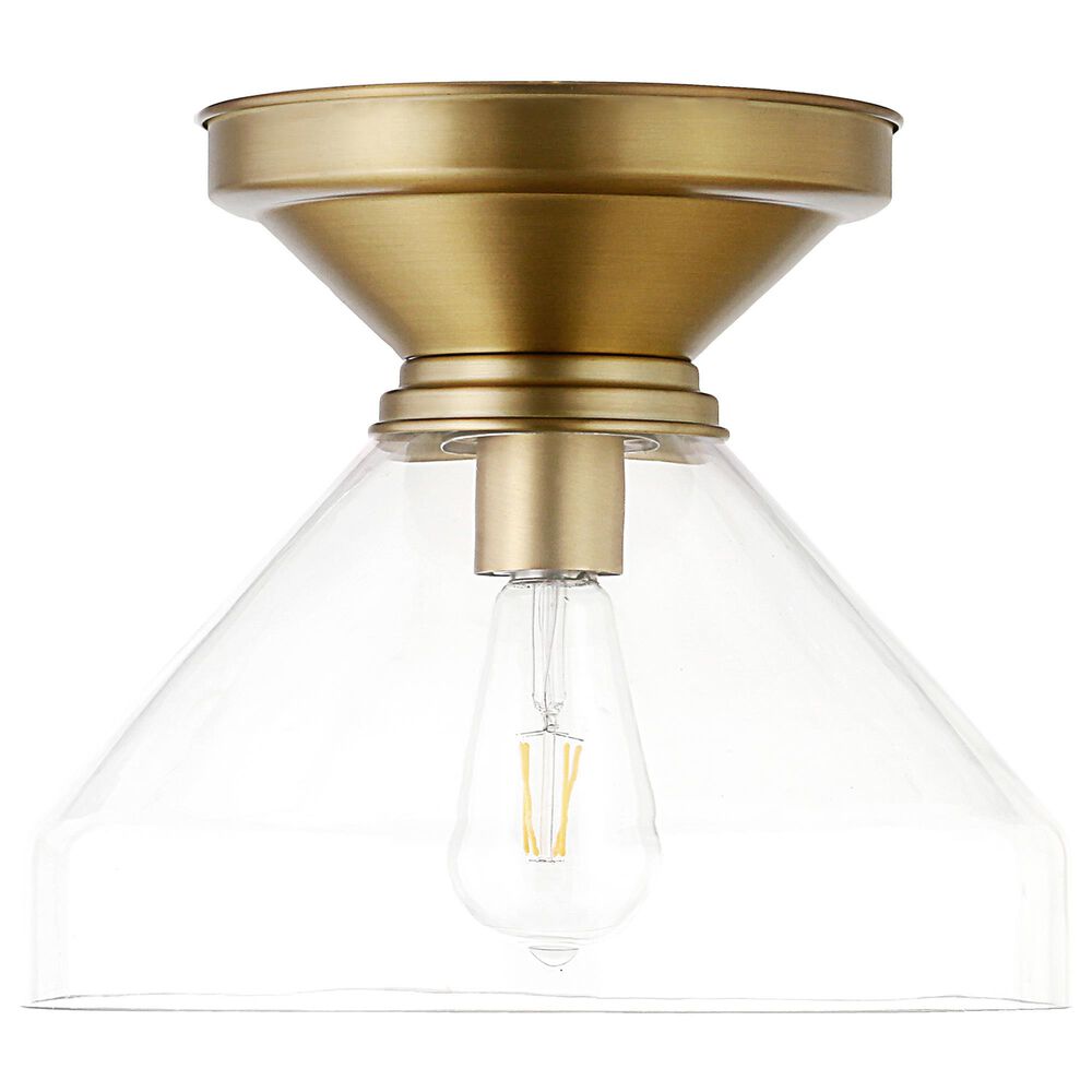 Hudson and Canal Abbott Semi Flush Mount in Brushed Brass, , large