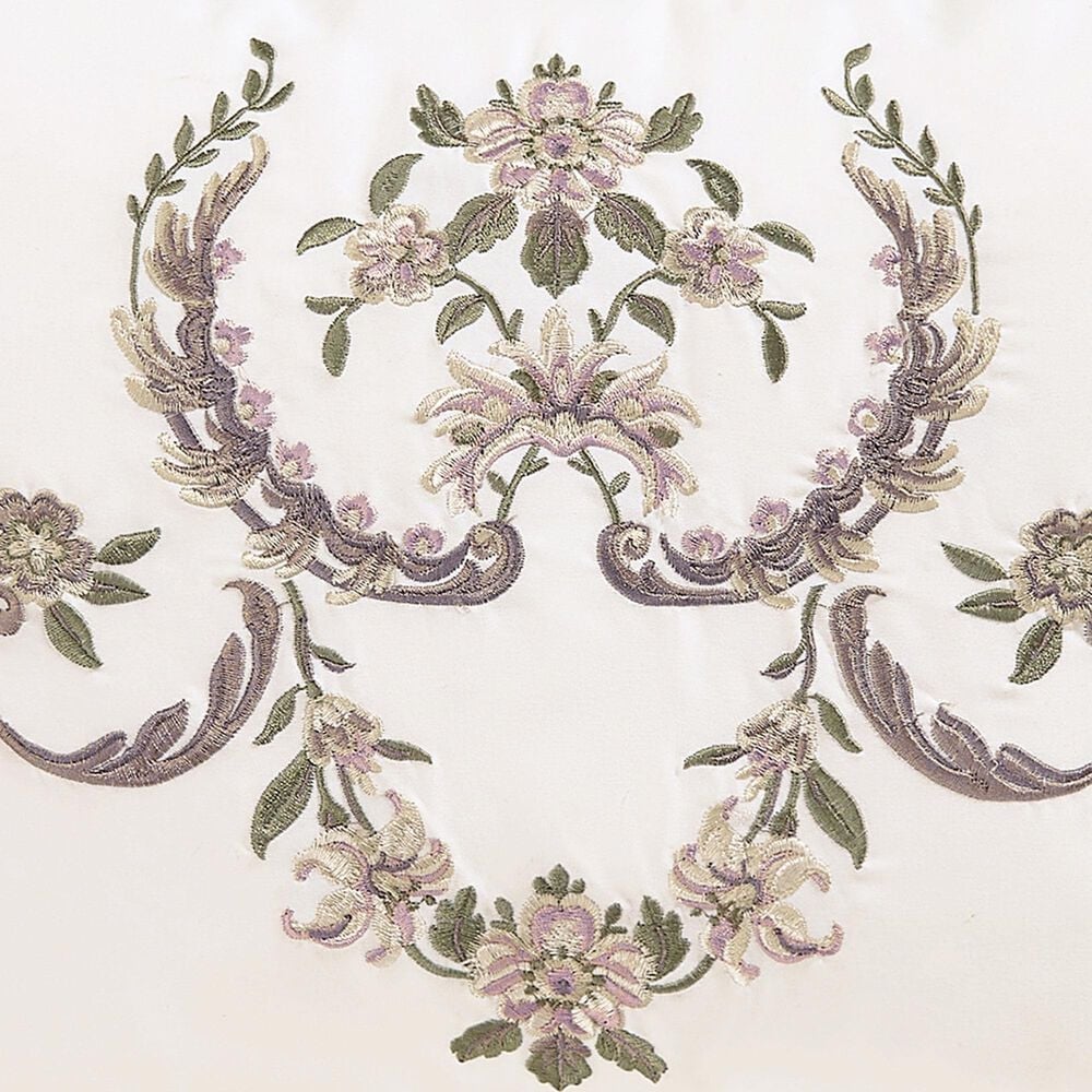 J. Queen New York Avant Garden 13&quot; x 19&quot; Lumbar Pillow in White, Blush, Violet and Green, , large