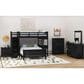 Mayberry Hill Hampton Twin Over Full Bunk Loft Bed with Staircase and Desk in Charcoal, , large