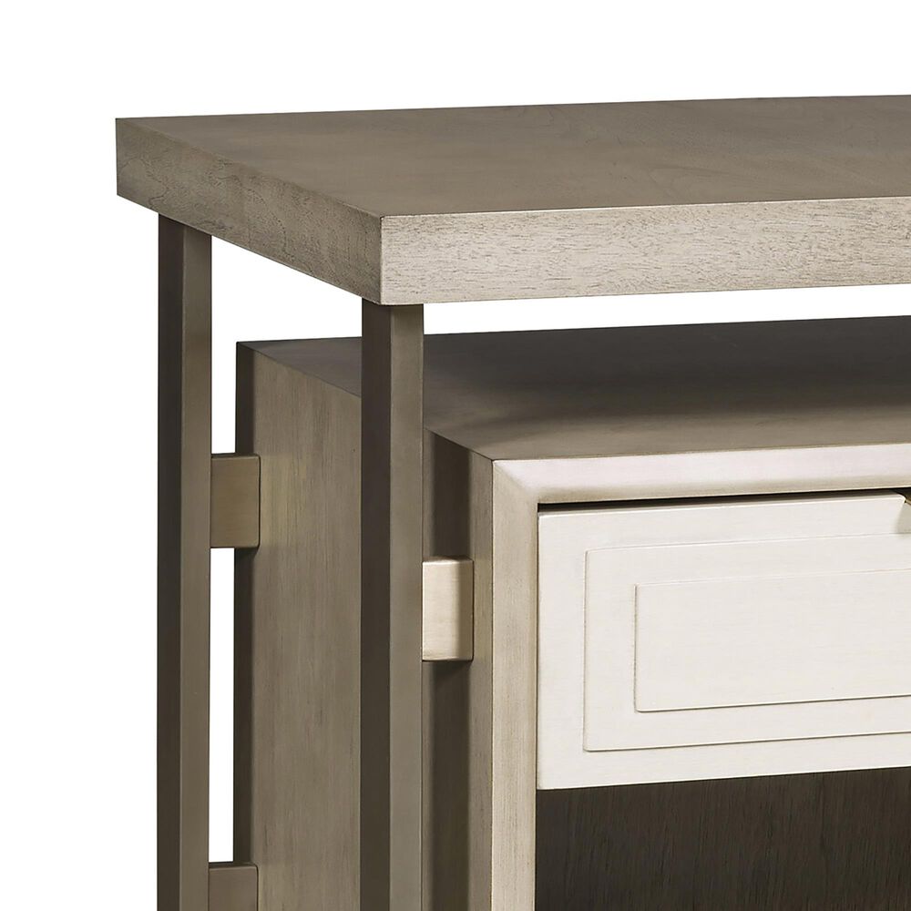 Vanguard Furniture Bowers Lamp Table in Silverthorne and Silk Road NFM