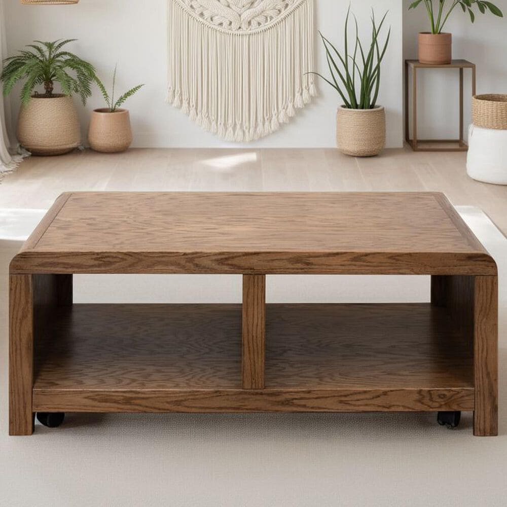 Legends Home Haven Coffee Table in Bourbon Oak, , large