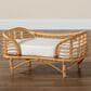 Baxton Studio Malino Rattan Pet Bed with Cushion in Natural Brown, , large