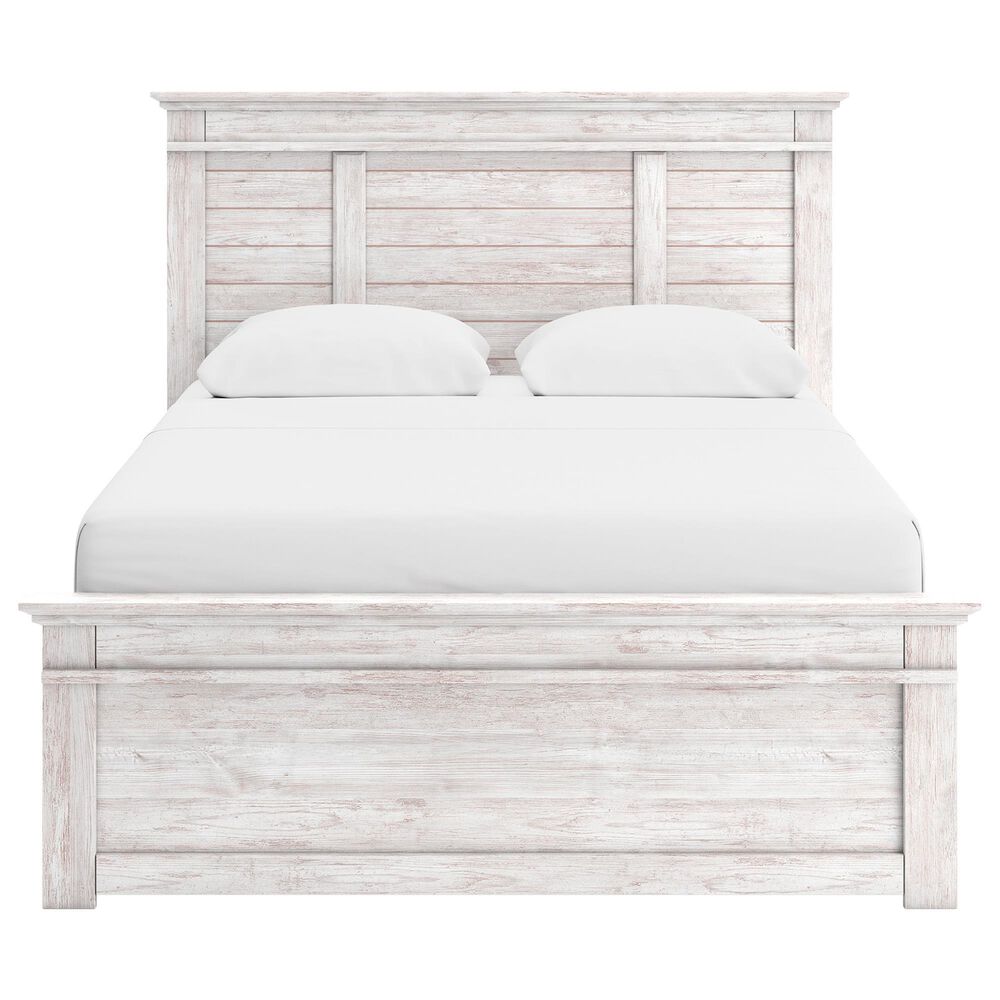 Ashley Makidern Queen Storage Bed with Four Drawers in Whitewash, , large
