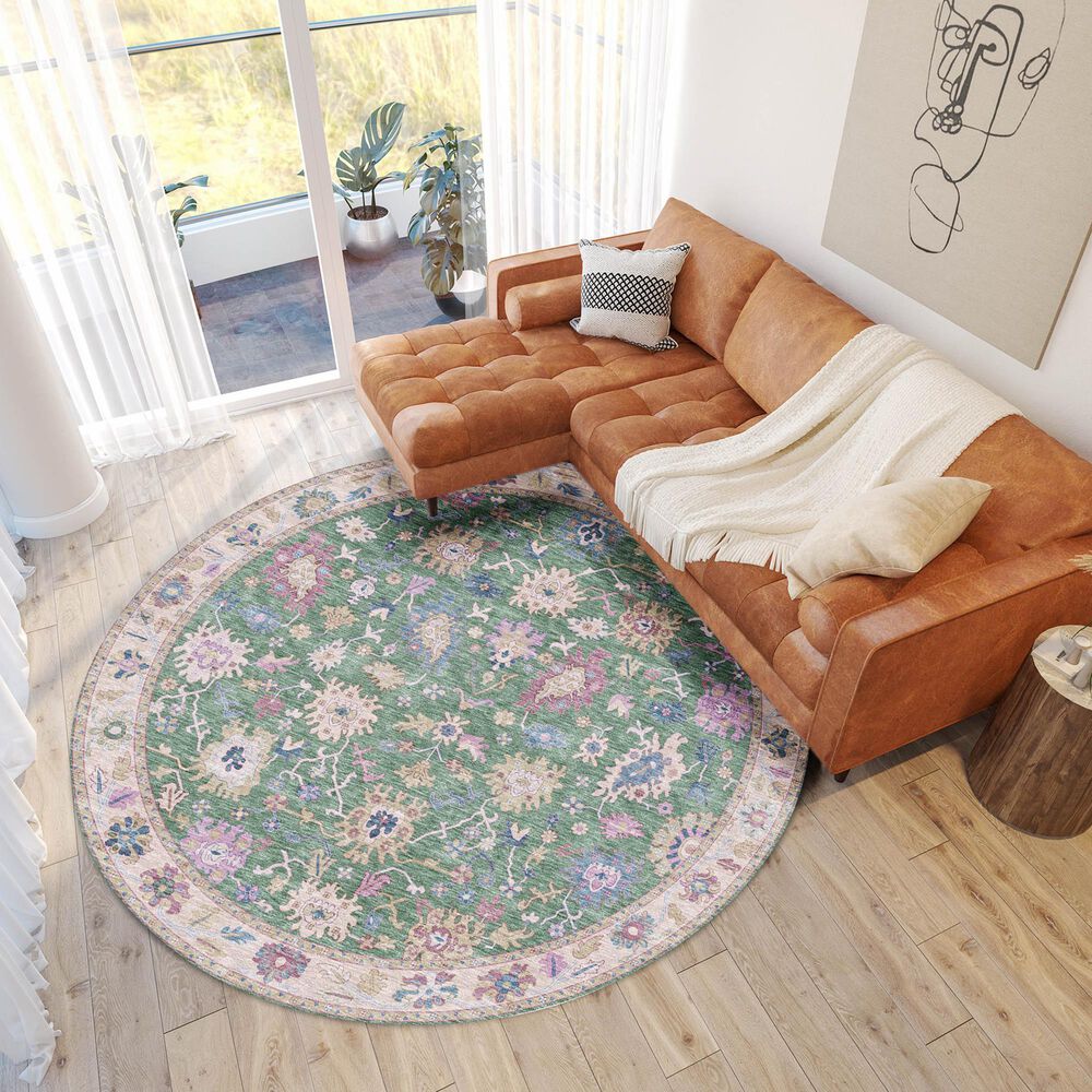 Dalyn Rug Company Hatay 8&#39; Round Lime Area Rug, , large