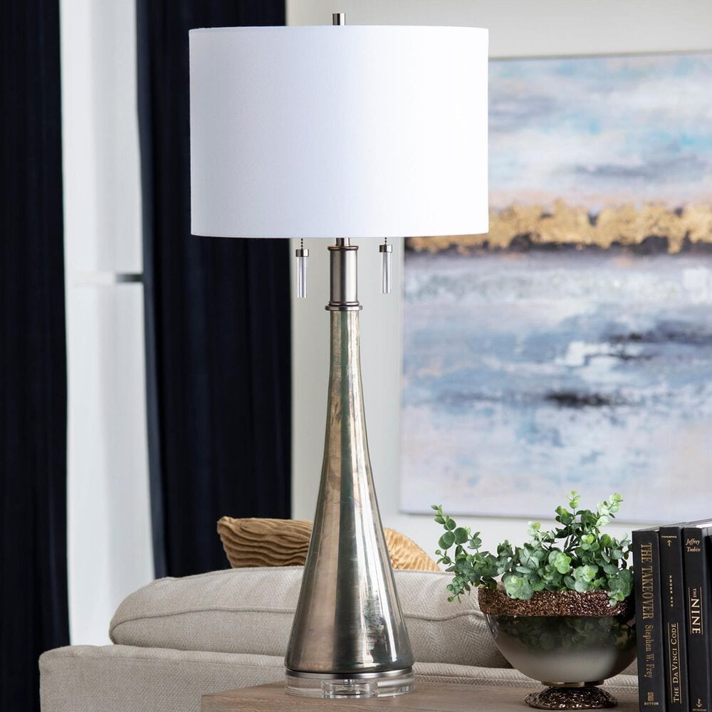 Crestview Collection Lira Twin Pull Chain Table Lamp in Gold, , large