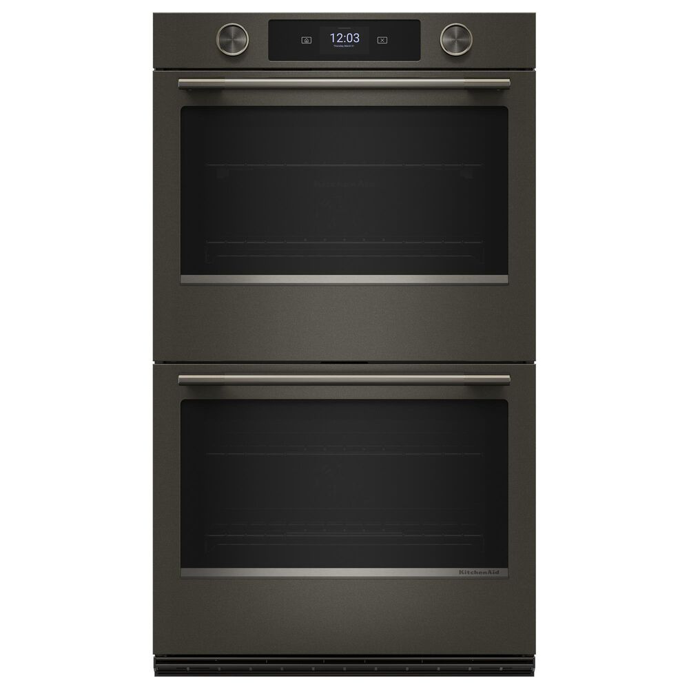 KitchenAid 2-Piece Kitchen Package with Black Ore 30" Smart Double Wall Oven and Stainless Steel 36" Gas Cooktop, , large