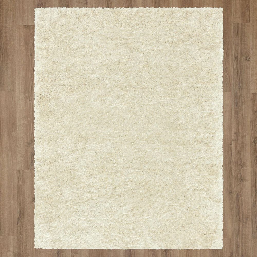 Karastan Billow Shag 6&#39;6&quot; x 9&#39; Ivory Area Rug, , large